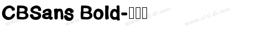 CBSans Bold字体转换